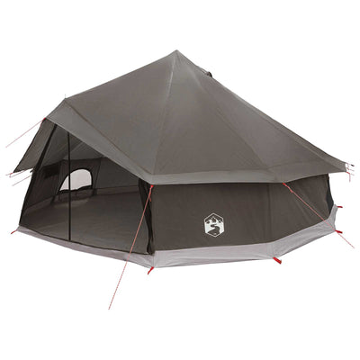 Tipi telt med tag Brun Grå 600 x 600 x 350 cm Polyester og Stål