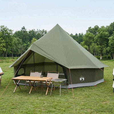 Tipi telt 10 personer Olivengrøn Polyester og Stål