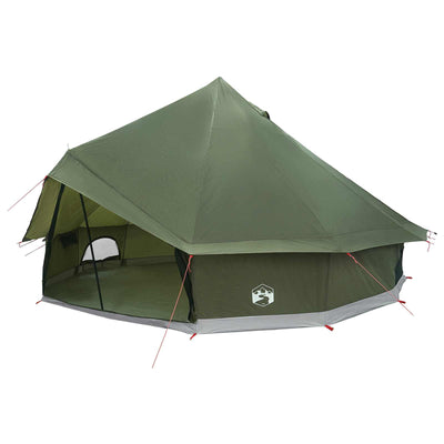 Tipi telt 10 personer Olivengrøn Polyester og Stål
