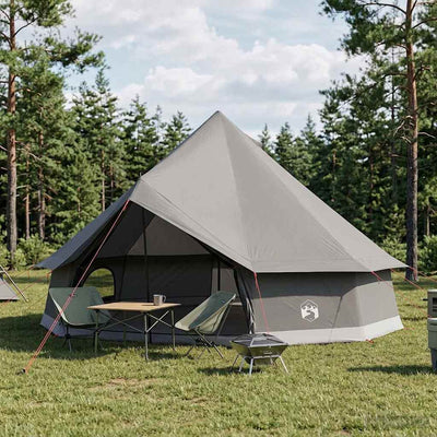 Tipi telt 10 personer Brun Grå Polyester og Stål