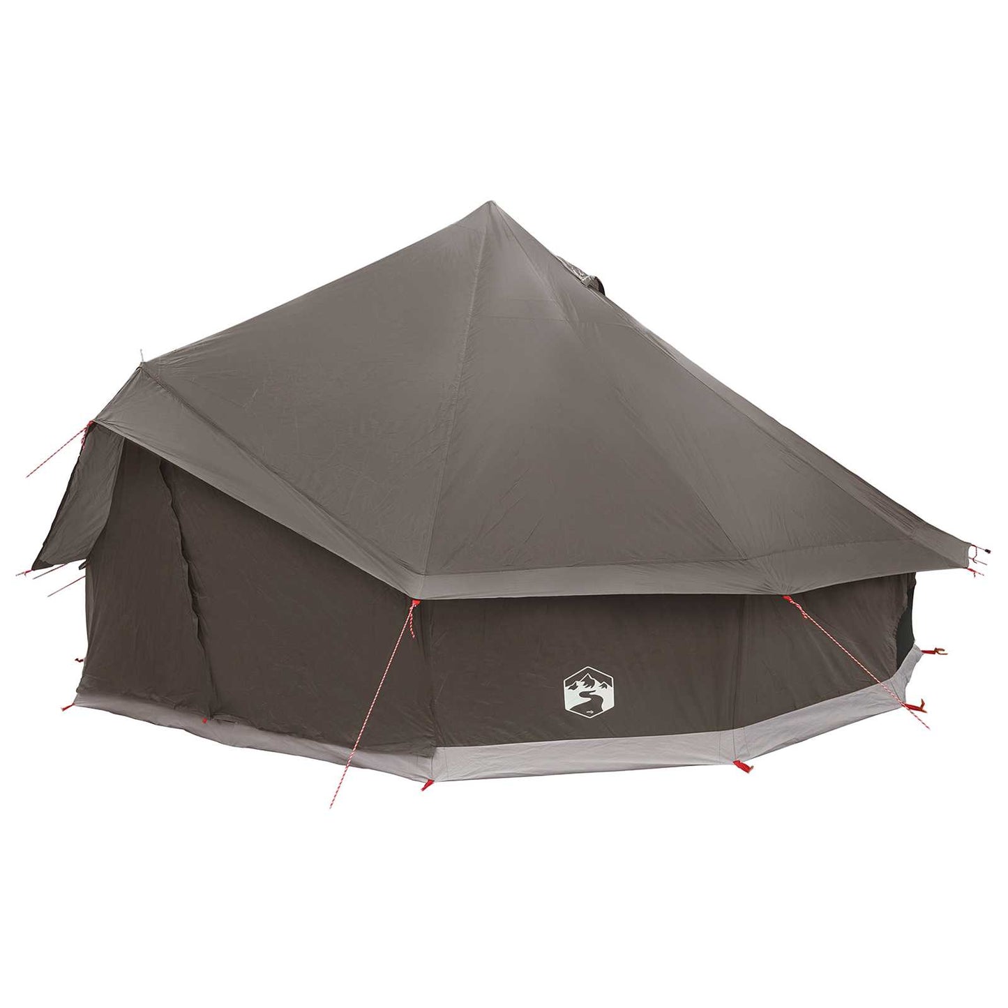 Tipi telt med tag Brun Grå 500 x 500 x 300 cm Polyester og Stål