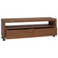 TV-skab 110 x 30 x 40 cm Naturfarvet Massiv Teaktræ