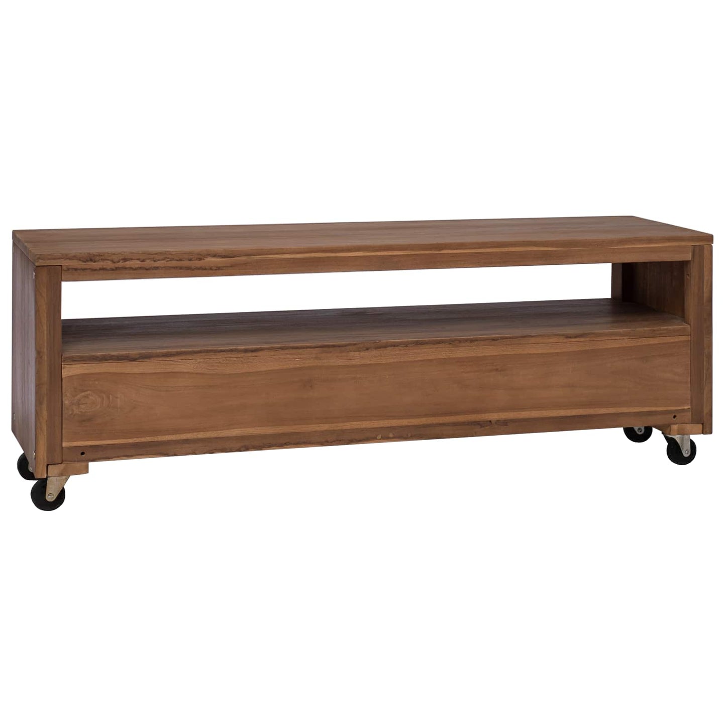 TV-skab 110 x 30 x 40 cm Naturfarvet Massiv Teaktræ