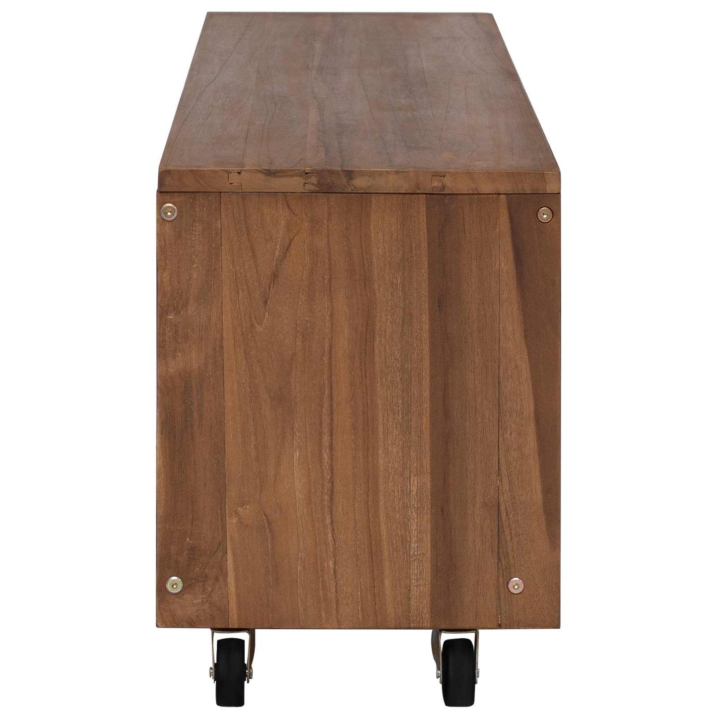 TV-skab 110 x 30 x 40 cm Naturfarvet Massiv Teaktræ