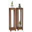Planteholder 2 stk. Naturfarvet 25 x 25 x 100 cm Massiv Teaktræ