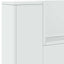 Hovedgærde kabinet med LED med hylde Hvid 140 x 16,5 x 103,5 cm