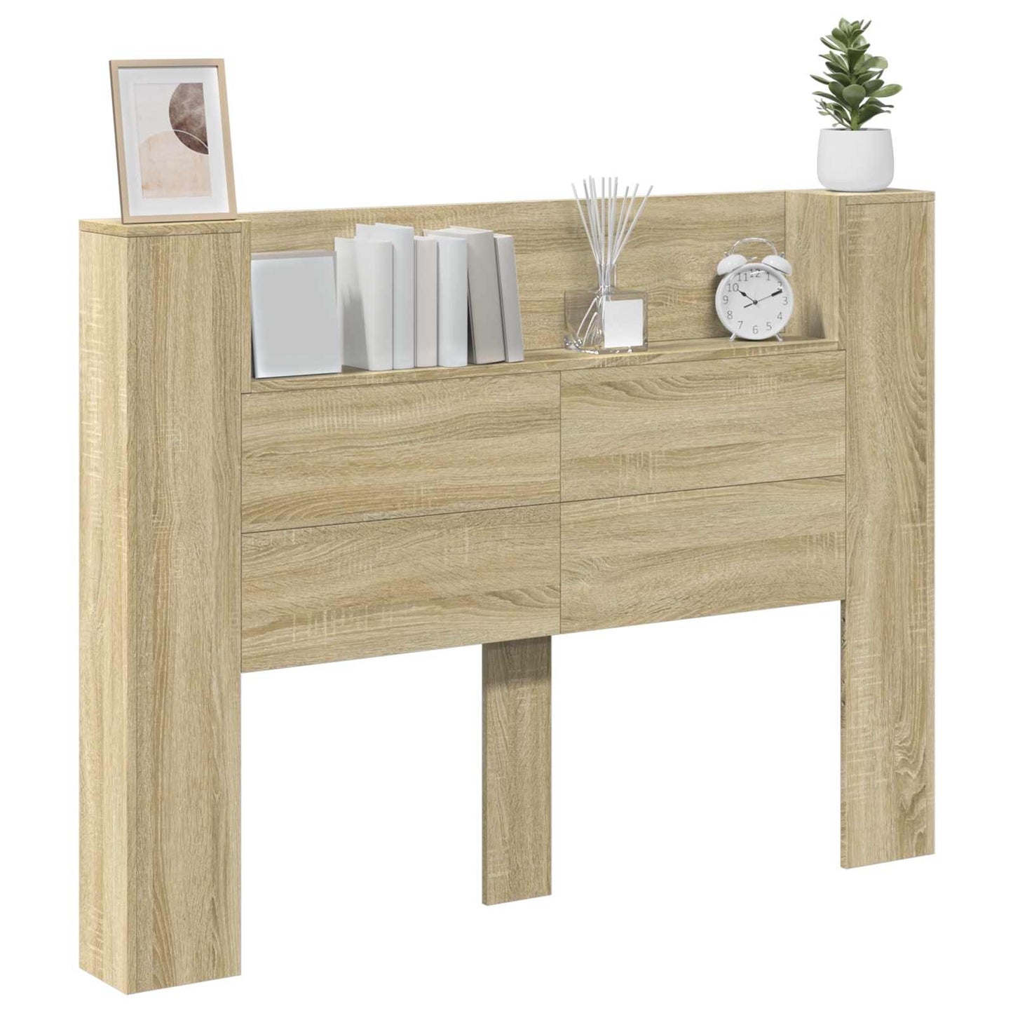 Hovedgærde kabinet med LED Sonoma 140 x 16,5 x 103,5 cm