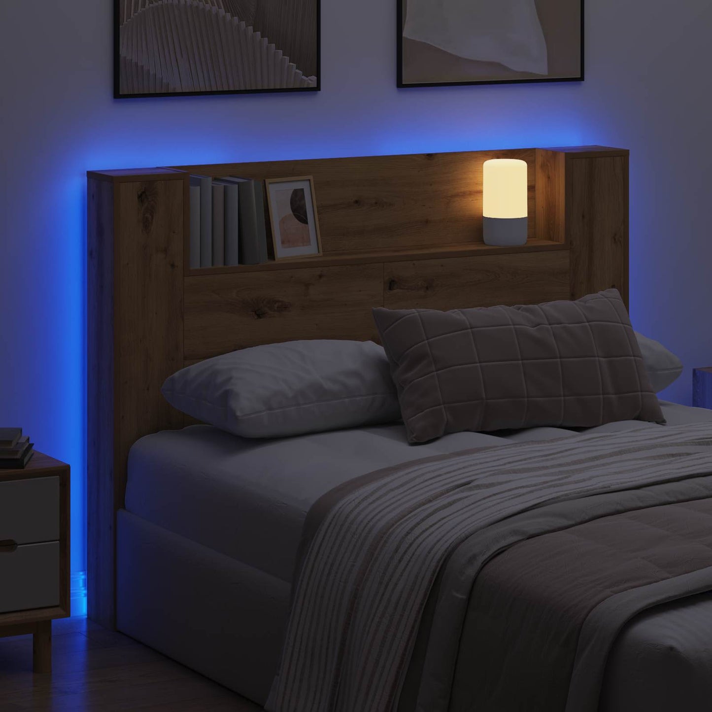 Hovedgærde kabinet med LED Artisan Eg Konstrueret træ