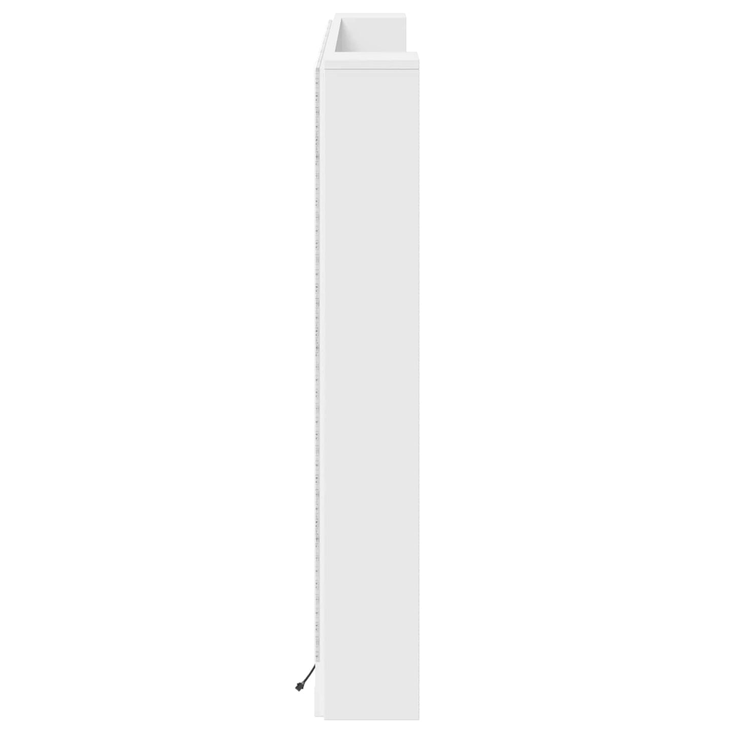 Hovedgærde kabinet med LED med hylde Hvid 160 x 16,5 x 103,5 cm
