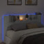 Hovedgærde kabinet med LED med hylde Hvid 180 x 16,5 x 103,5 cm