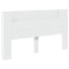 Hovedgærde kabinet med LED med hylde Hvid 180 x 16,5 x 103,5 cm