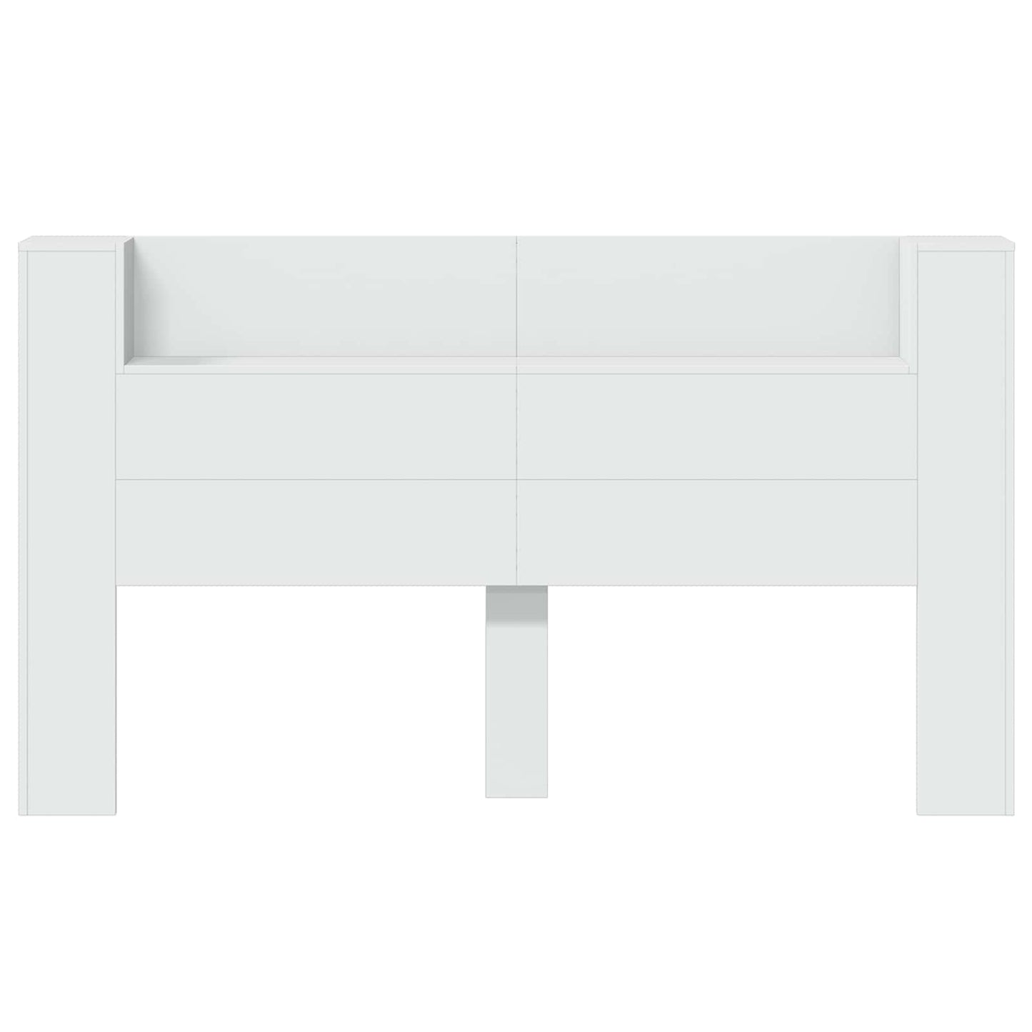 Hovedgærde kabinet med LED med hylde Hvid 180 x 16,5 x 103,5 cm