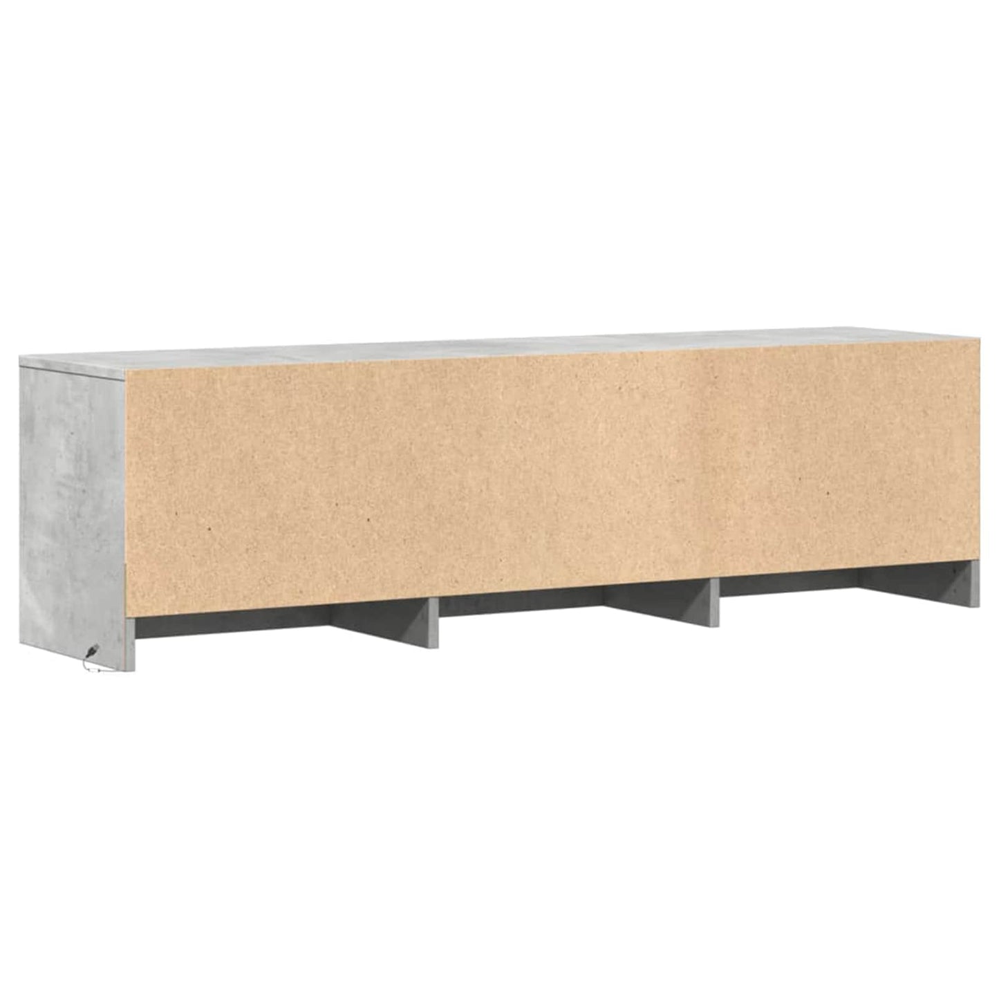 TV-skab med LED Beton 140 x 34 x 40 cm Konstrueret træ