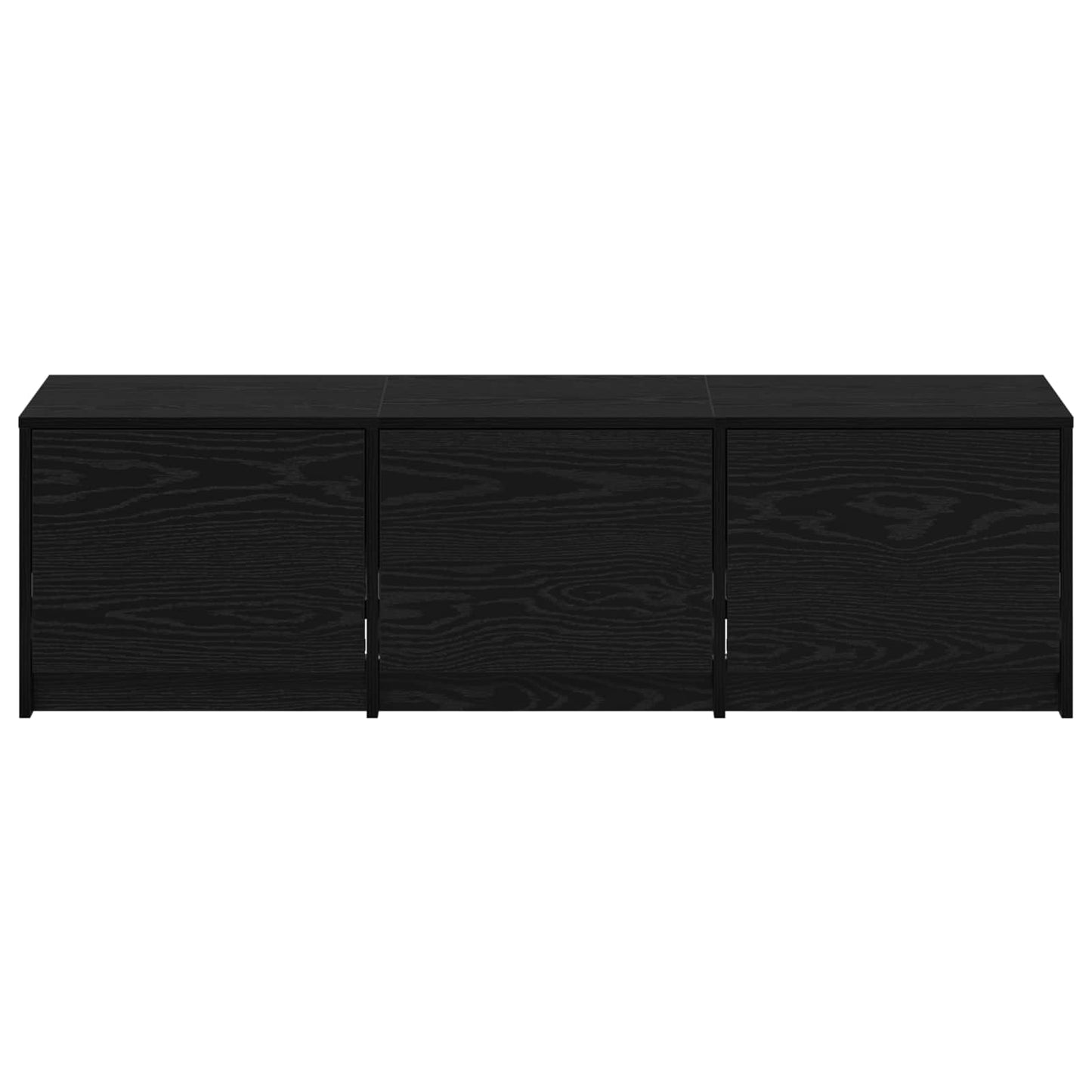 TV-skab med LED Sort eg 140 x 34 x 40 cm Konstrueret træ