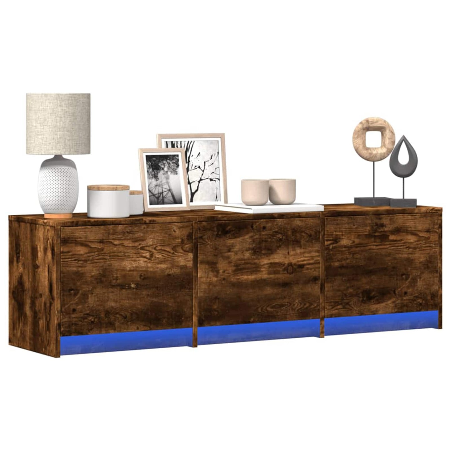 TV-skab Røget eg Konstrueret træ