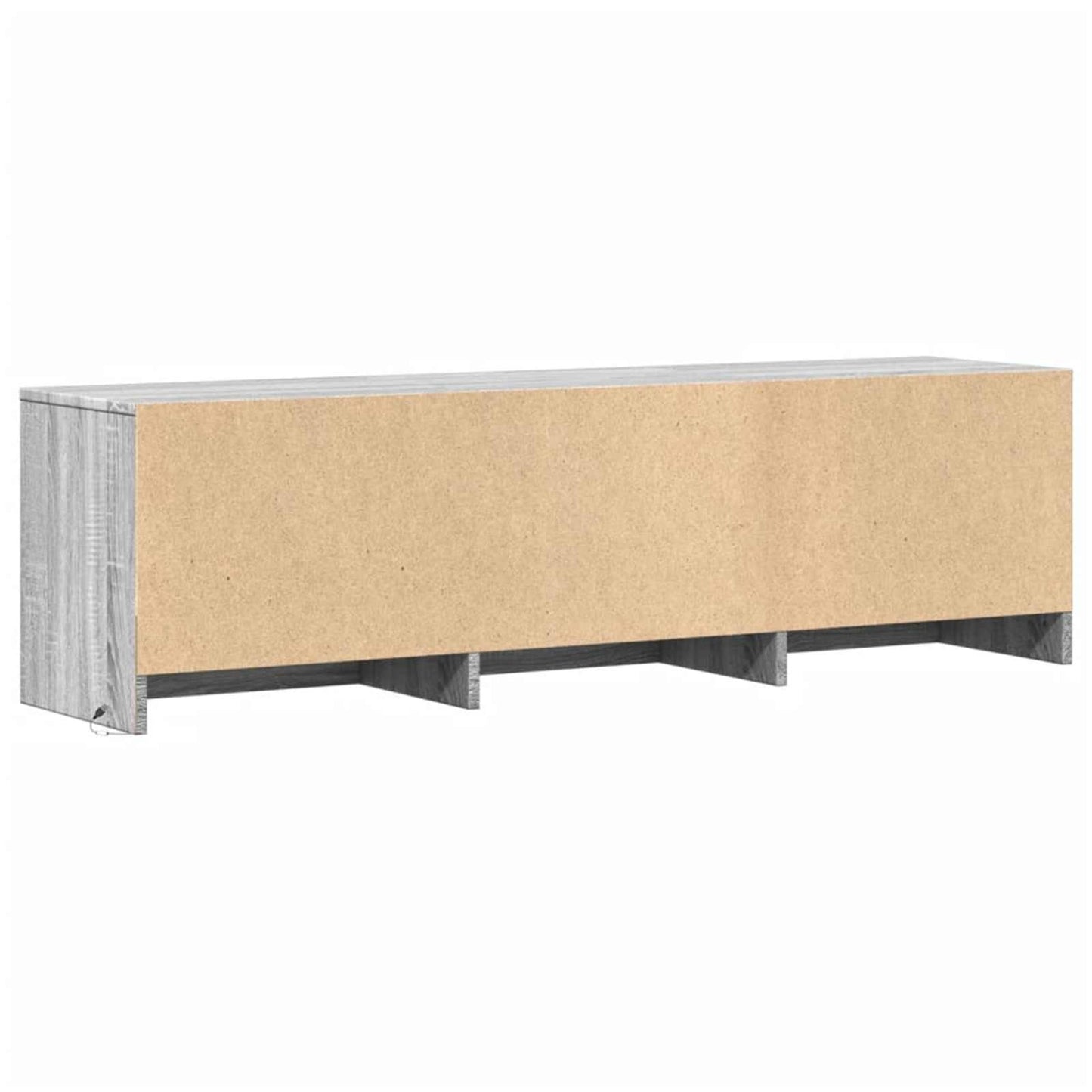TV-skab med LED Grå Sonoma 140 x 34 x 40 cm Konstrueret træ