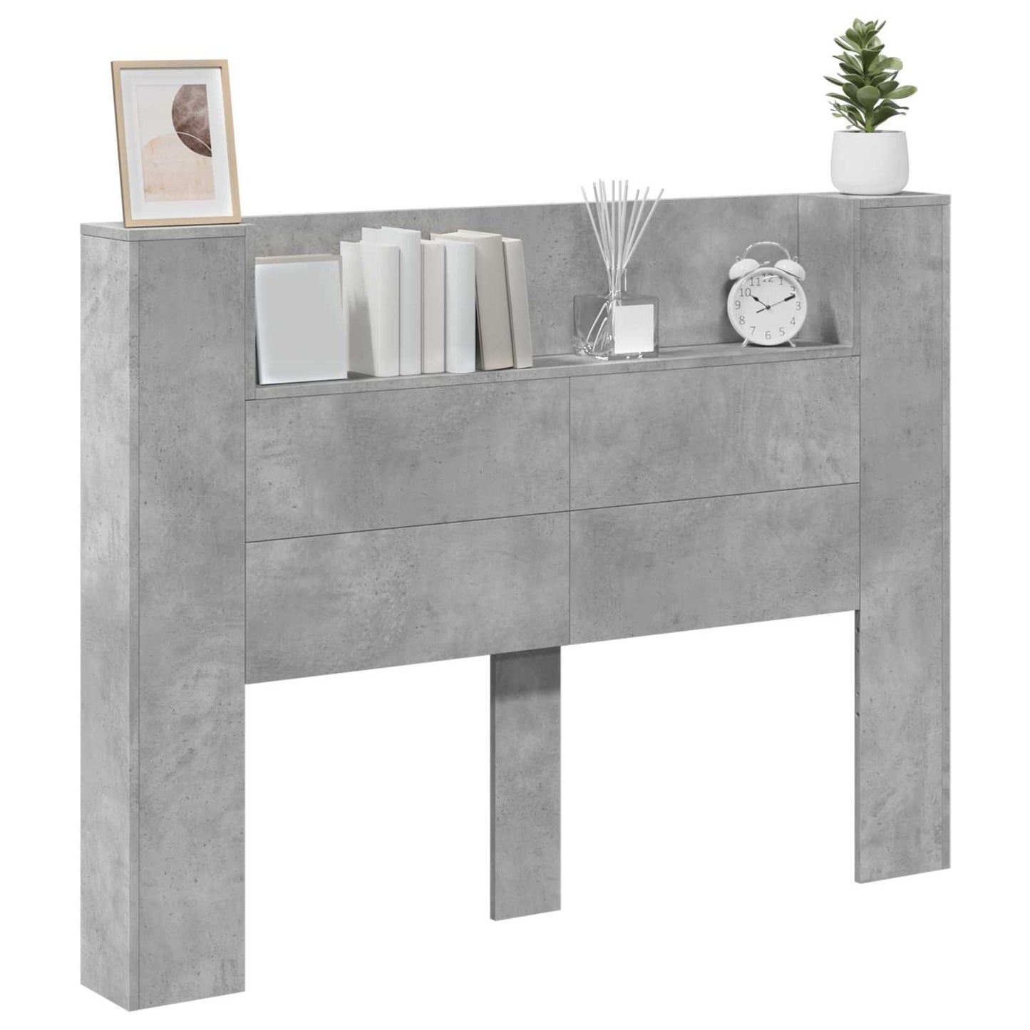 Hovedgærde kabinet med LED Beton 140 x 16,5 x 103,5 cm