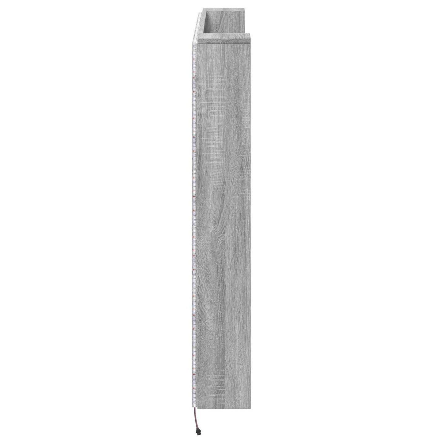 Hovedgærde kabinet med LED Grå Sonoma 140 x 16,5 x 103,5 cm
