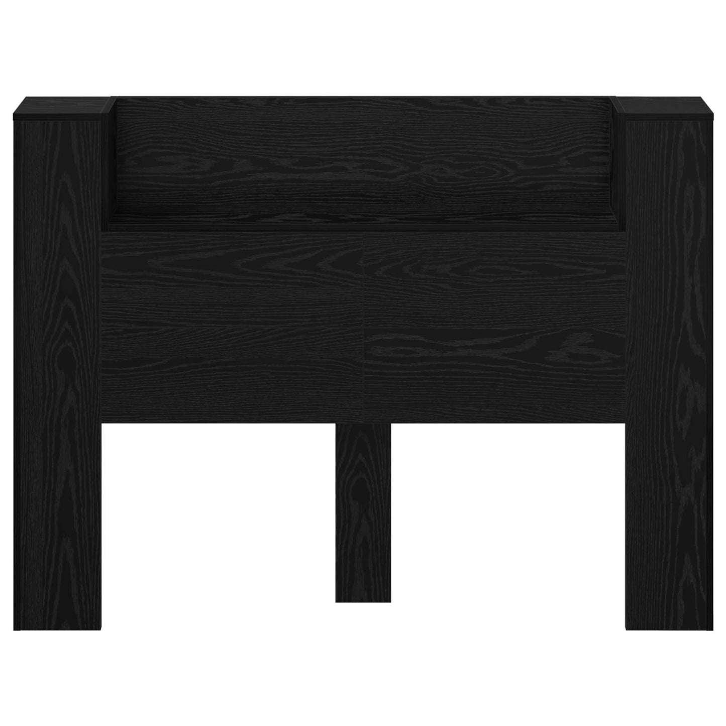 Hovedgærde kabinet med LED Sort Eg 140 x 16,5 x 103,5 cm