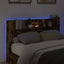 Hovedgærde kabinet med LED Røget Eg 160 x 16,5 x 103,5 cm
