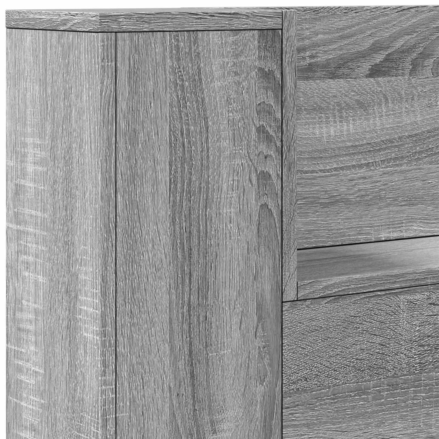 Hovedgærde kabinet med LED Grå Sonoma 180 x 16,5 x 103,5 cm