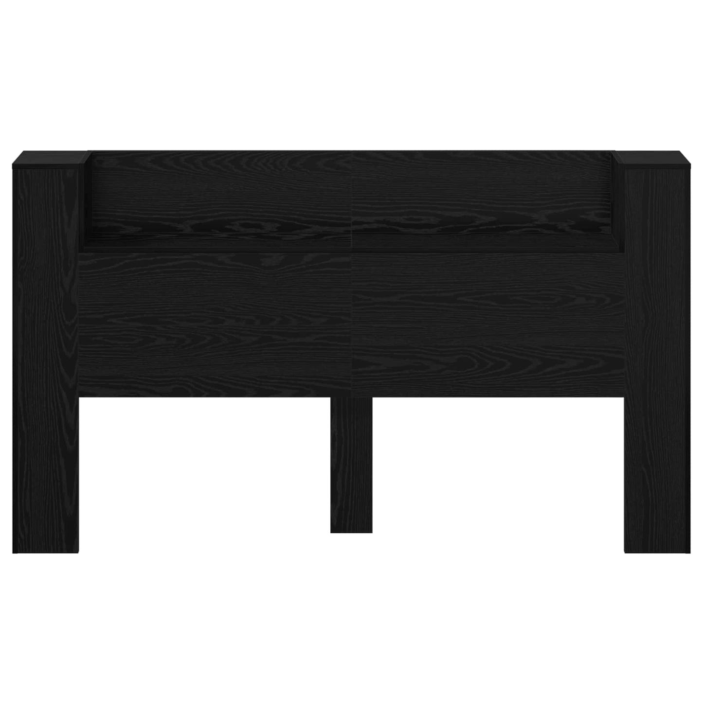 Hovedgærde kabinet med LED Sort Eg 180 x 16,5 x 103,5 cm