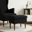 Fodskammel Sort 55 x 35 x 41 cm Fløjl