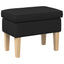 Fodskammel Sort 55 x 35 x 41 cm Stof