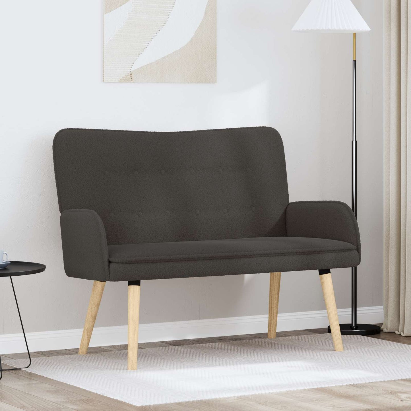 2-personers sofa Mørkegrå 115 x 61 x 87 cm Bouclé