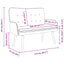 2-personers sofa Mørkegrå 115 x 61 x 87 cm Bouclé