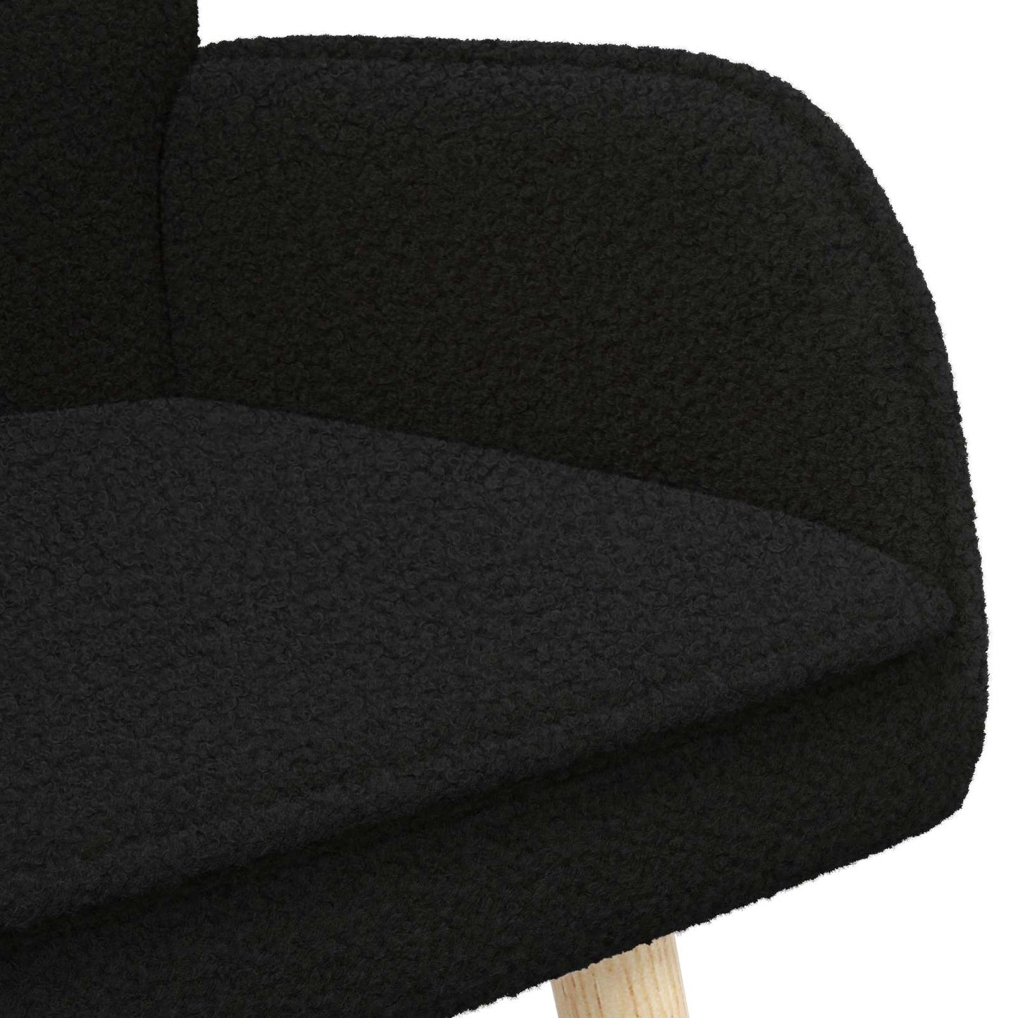 2-personers sofa Sort 115 x 61 x 87 cm Bouclé