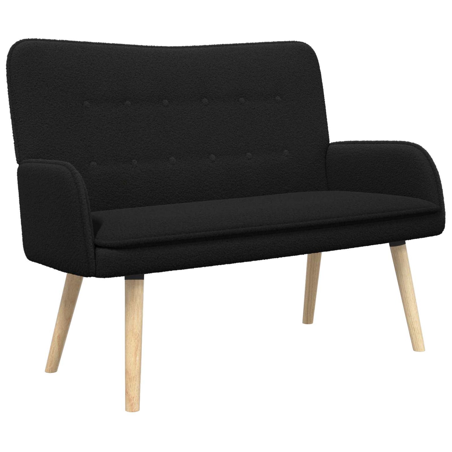 2-personers sofa Sort 115 x 61 x 87 cm Bouclé