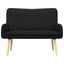 2-personers sofa Sort 115 x 61 x 87 cm Bouclé