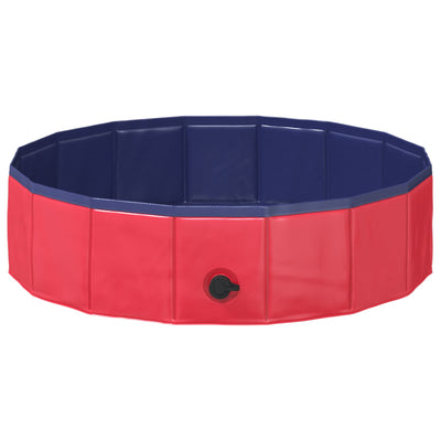 Børne svømmepool Rød Ø 80 x 20 cm Tykt PVC og konstrueret træ