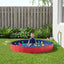 Børne svømmepool Rød Ø300 x 38 cm Tykt PVC og konstrueret træ