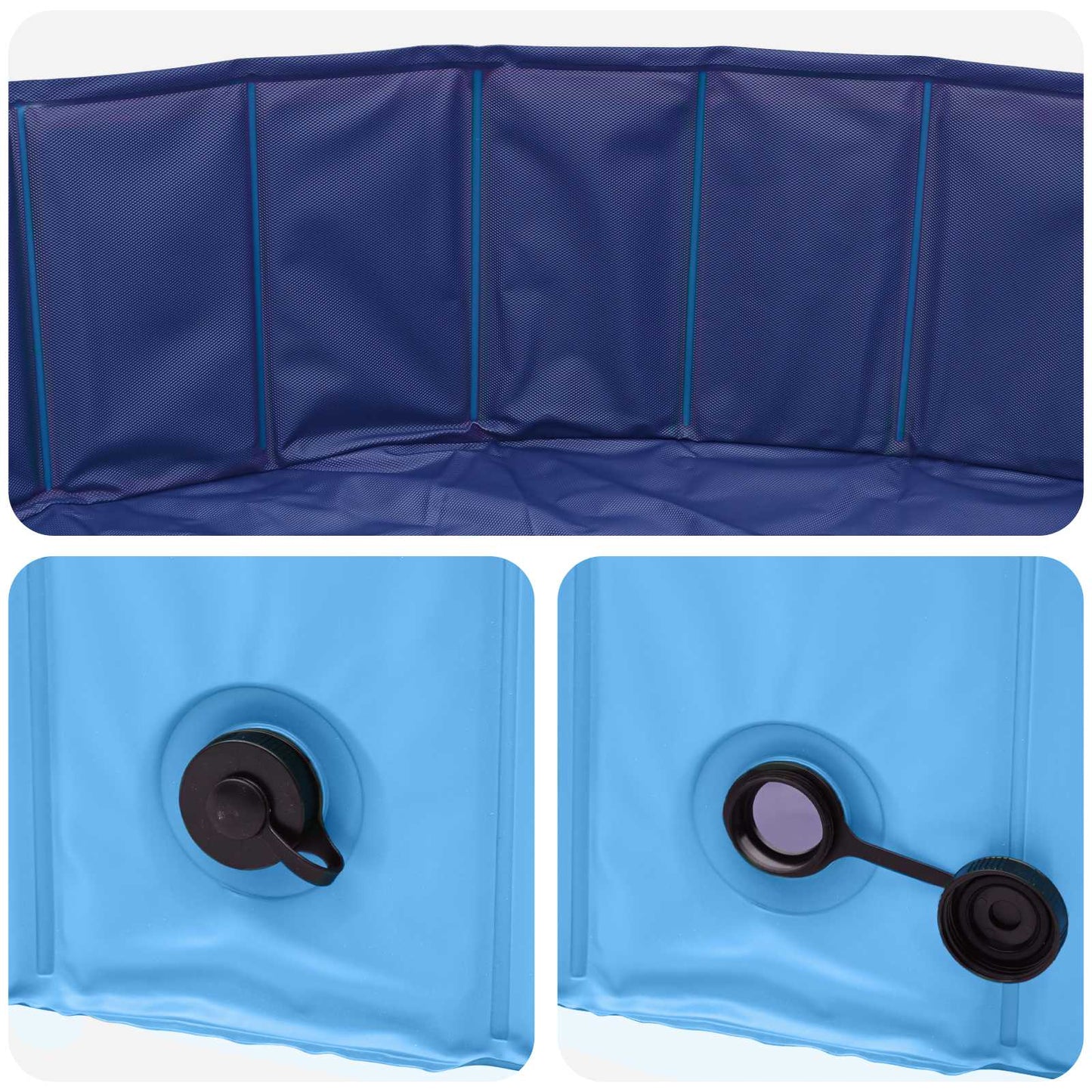Børne svømmepool Blå Ø 160 x 30 cm Tykt PVC og konstrueret træ