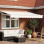 Udtrækkelig markise Hvid 3,5 x 2 m 100% Polyester og Aluminium