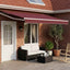 Udtrækkelig markise Bordeaux 4 x 2 m Polyester og metal