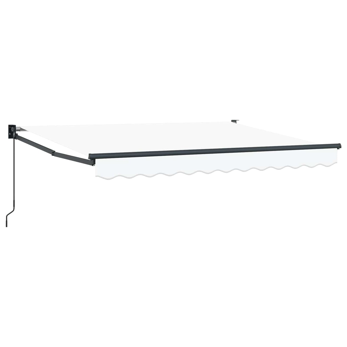 Udtrækkelig markise Hvid 3,5 x 2 m 100% Polyester og Aluminium