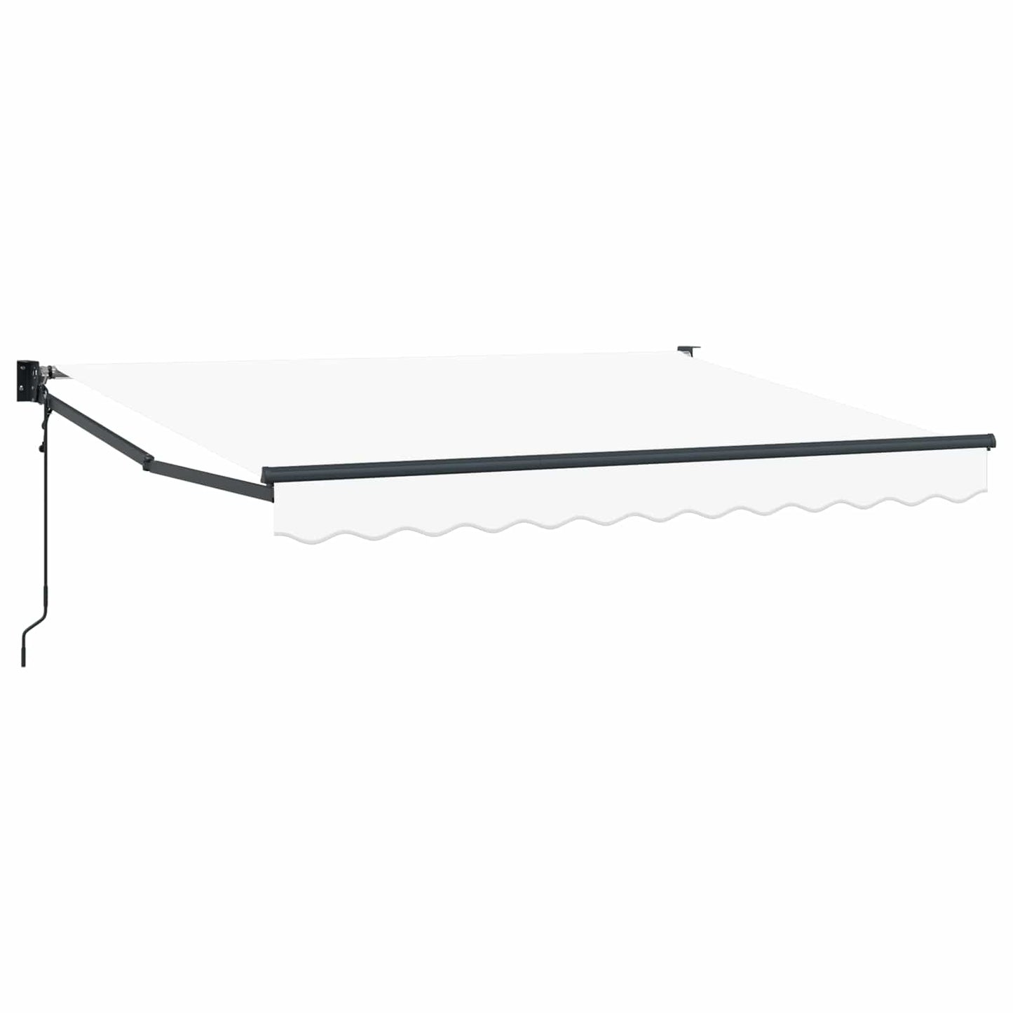 Udtrækkelig markise Hvid 3,5 x 2 m Polyester og metal