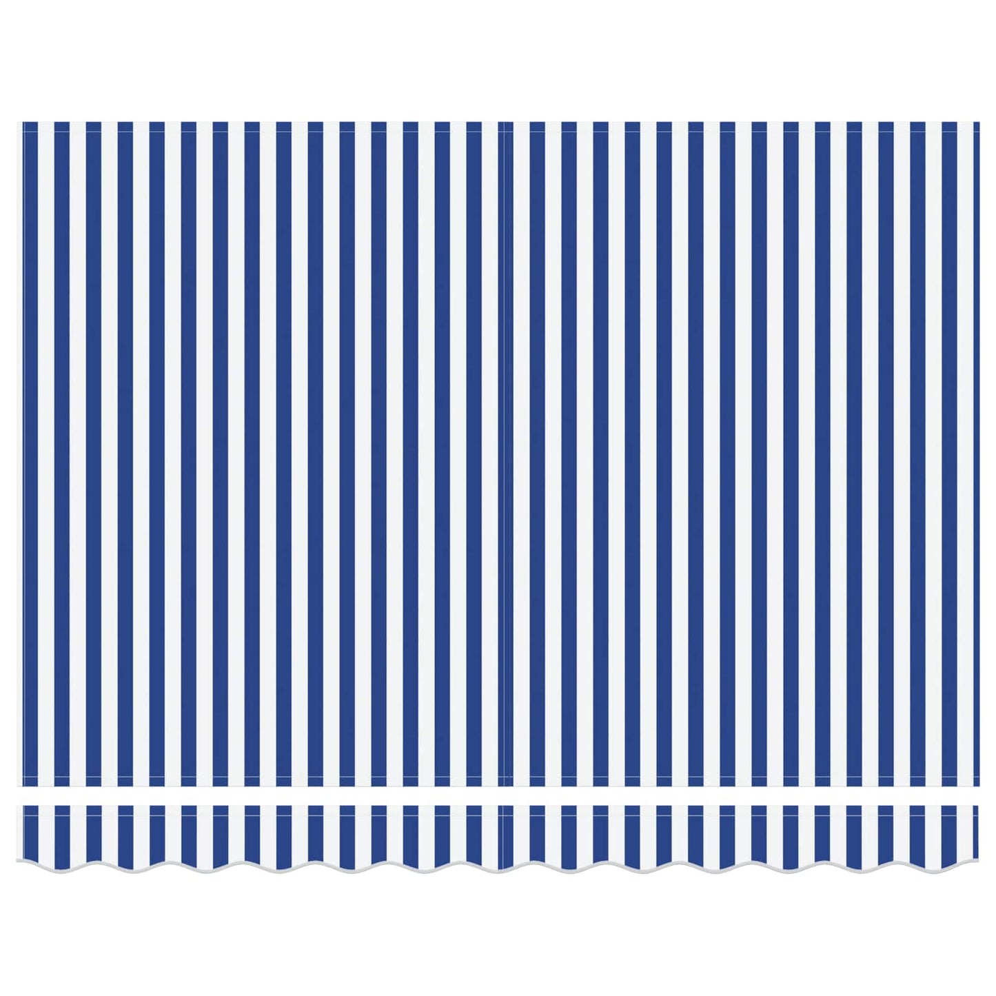 Manuel udtrækkelig markise med LED Blå og Hvid 3,5 x 2 m