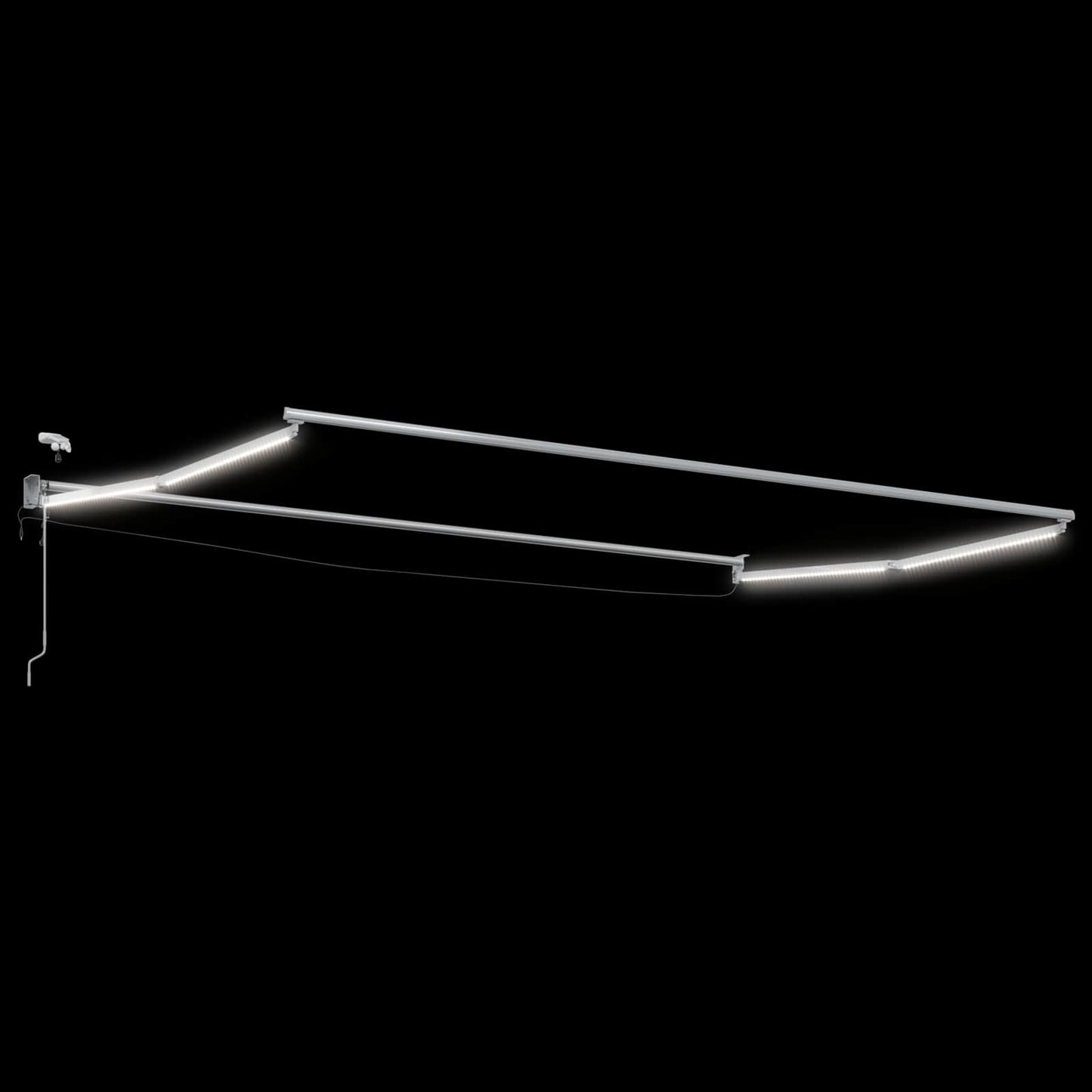 Elektrisk Utrækkelig Markise Anthracit og hvid 4 × 3 m