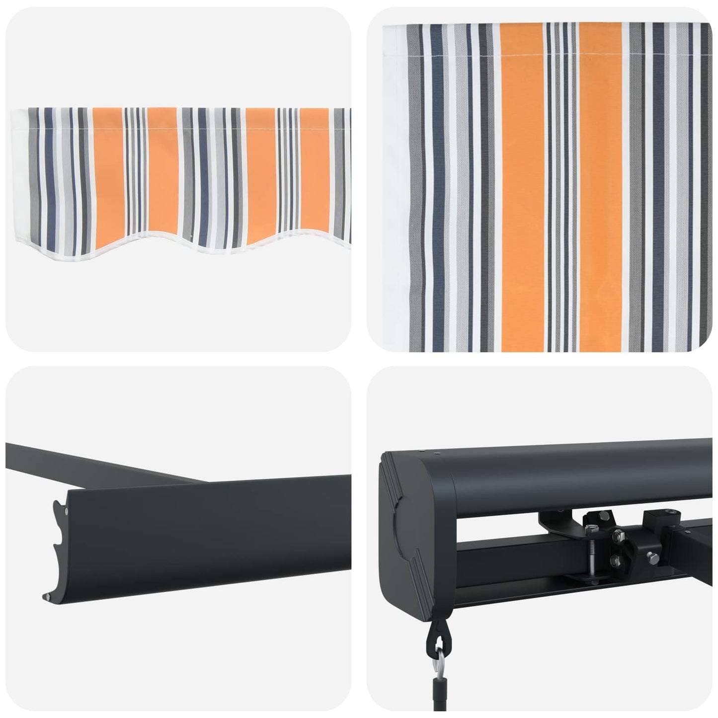 Utrækkelig Markise Orange og Grå 400 × 300 cm