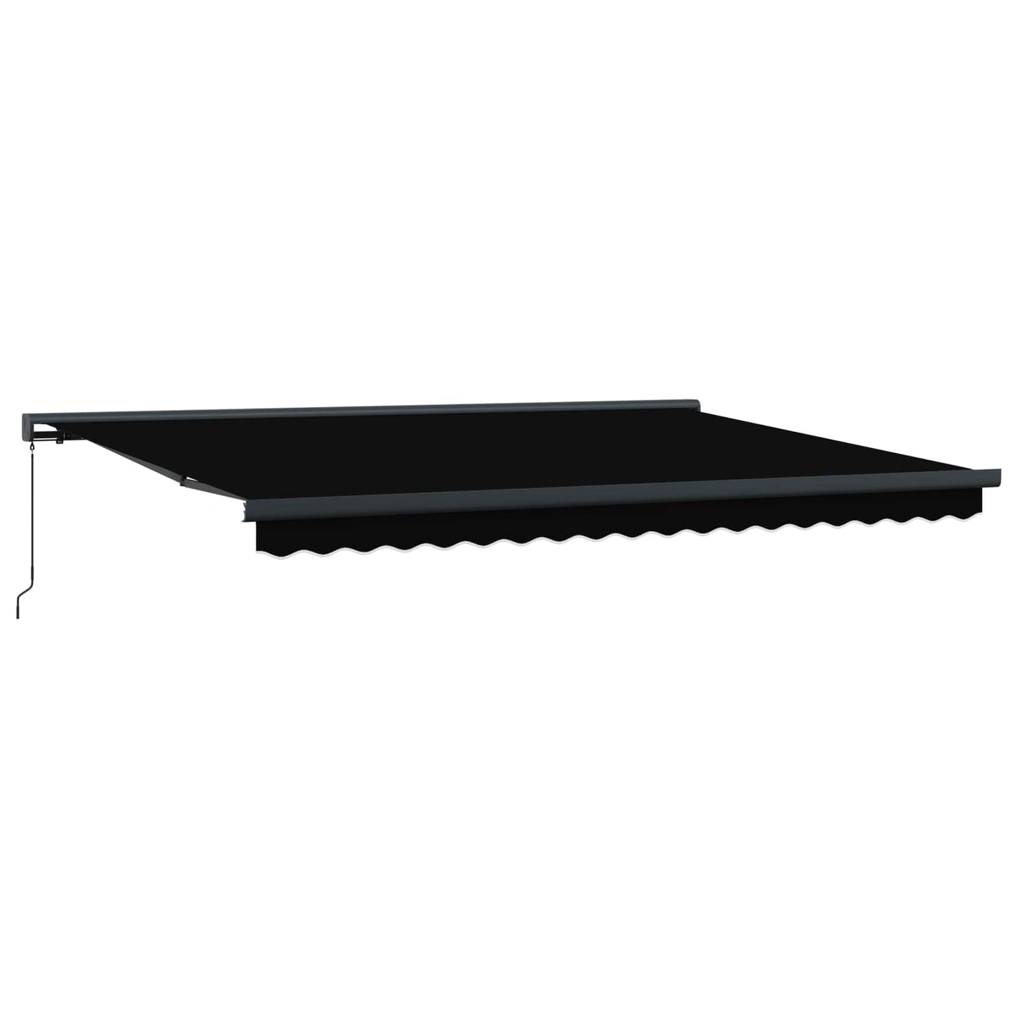 Utrækkelig Markise Sort 4 × 3 m Canvas og Aluminium