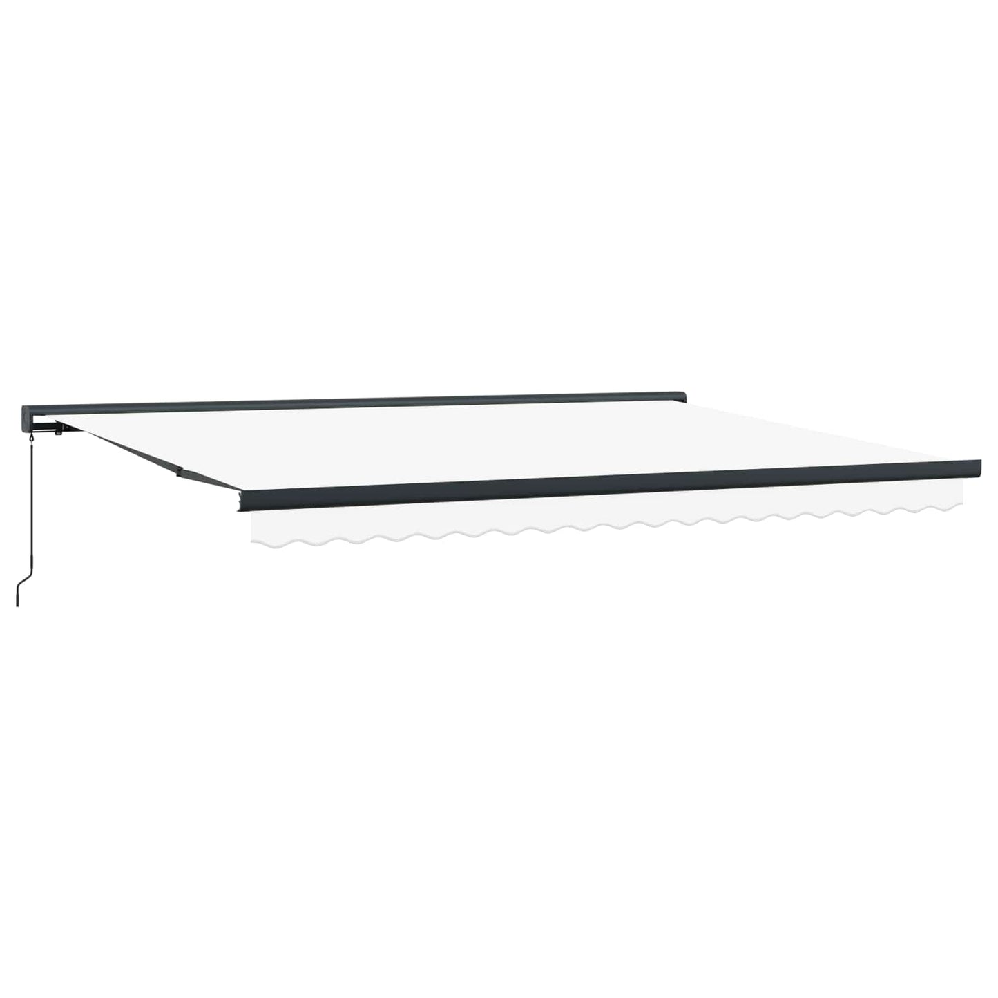 Utrækkelig Markise Hvid 4 × 3 m Canvas og Aluminium