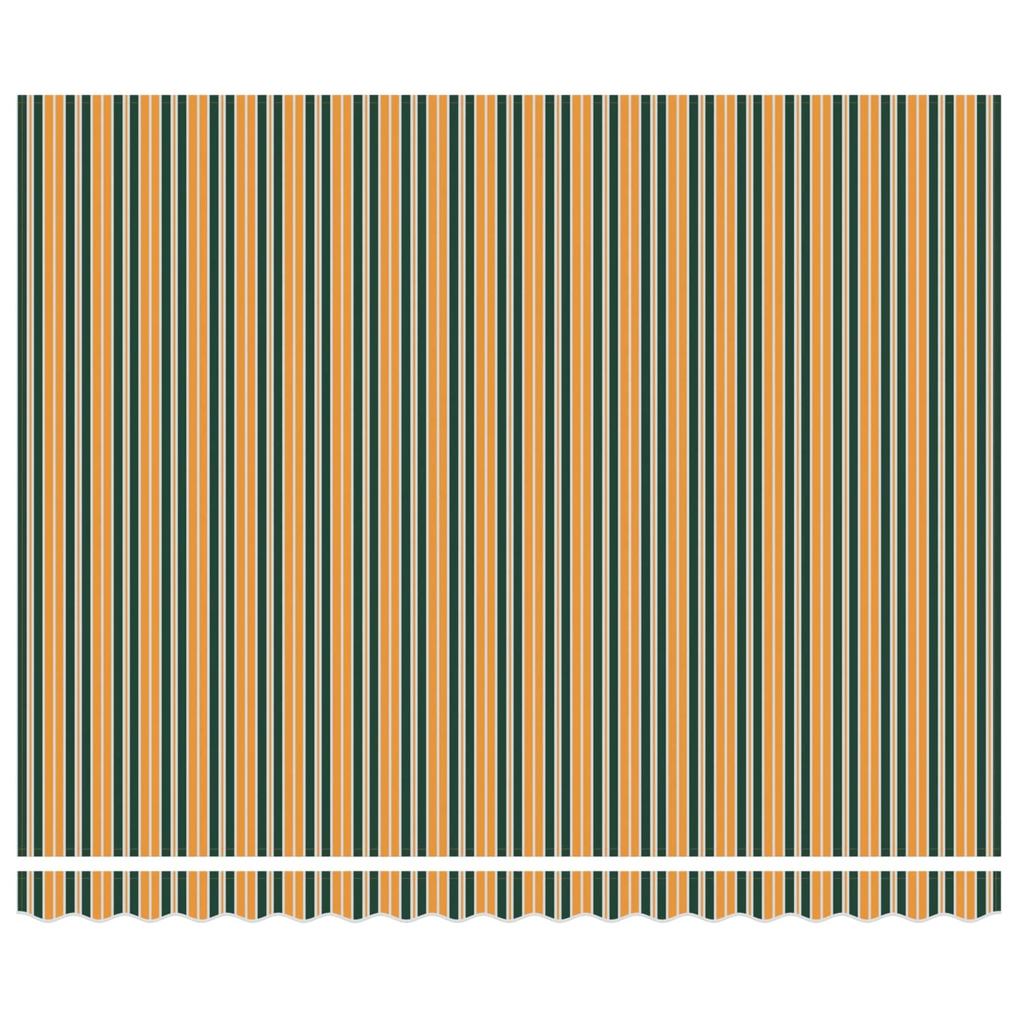 Utrækkelig Markise Grøn og Gul 4 × 3 m Canvas og Aluminium