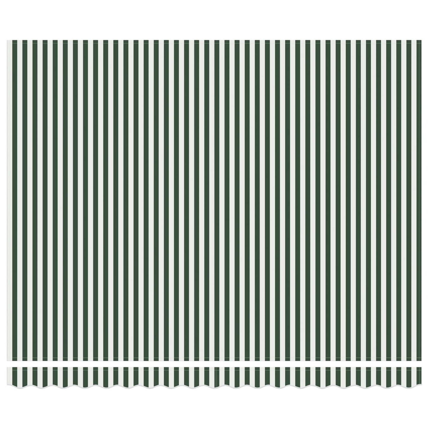 Utrækkelig Markise Grøn og Hvid 4 × 3 m Canvas og Aluminium