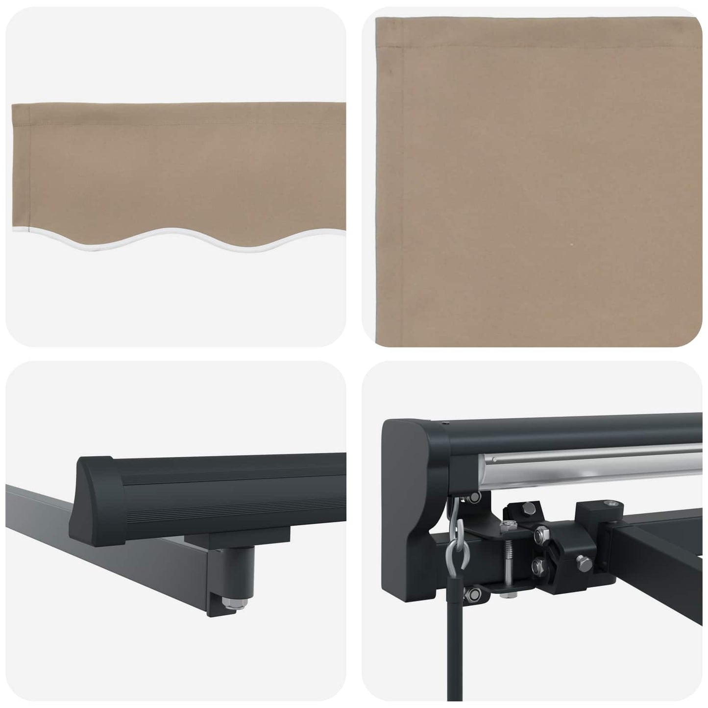 Manuel Utrækkelig Markise Beige 4 x 2 m