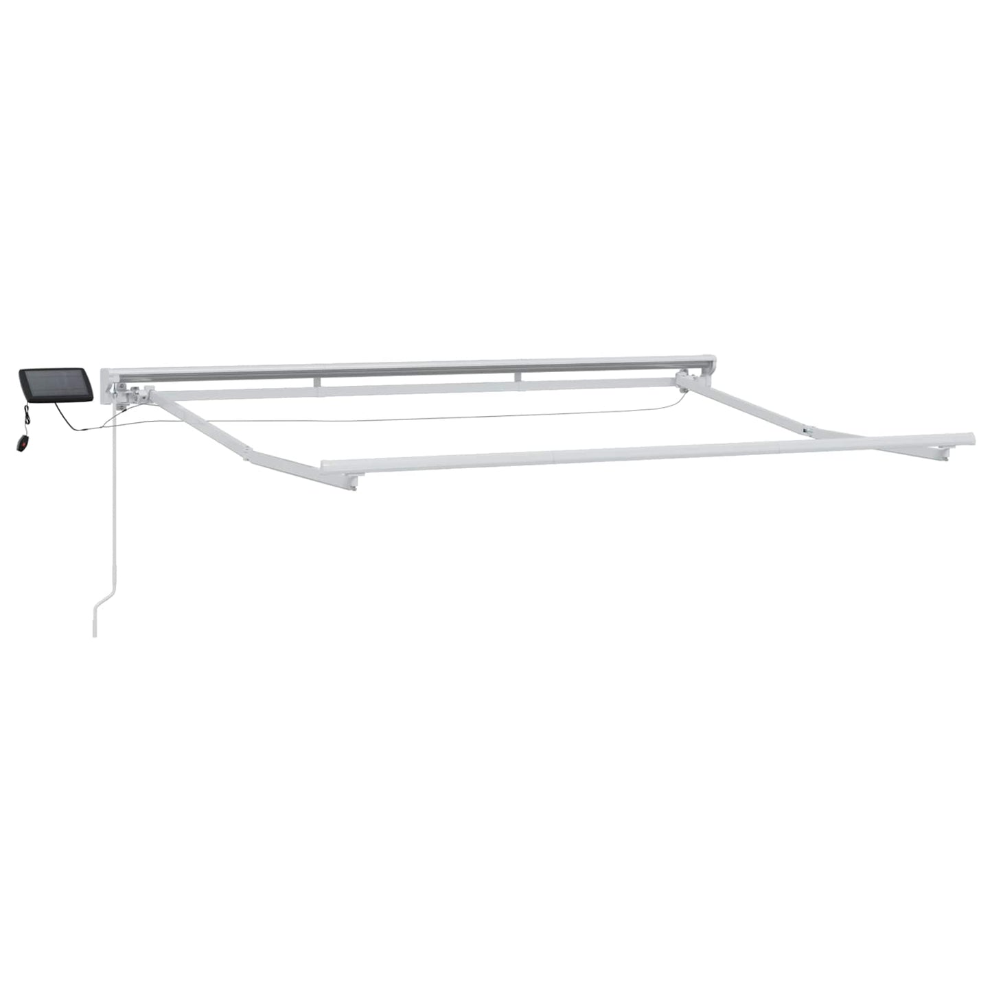 Manuel markise-ramme med LED-lys Creme og hvid 2,5 x 2 m