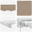 Manuel markise-ramme med LED-lys Beige og hvid 3,5 x 2 m